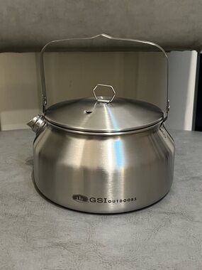 GSI Outdoors Glacier Stainless Steel Camping Tea Kettle 1 Quart NIB